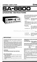 Pioneer SA-8800/HG Інструкція з експлуатації Посібник з експлуатації