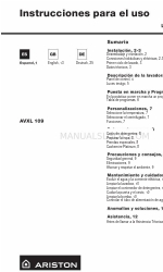 Ariston AVXL 109 Manuale di istruzioni per l'installazione