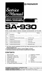 Pioneer SA-930 Manual de serviço