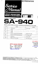 Pioneer SA-940 Manual de servicio