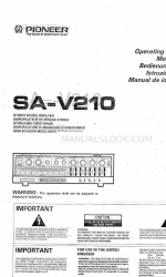 Pioneer SA-V210 Manual de instrucciones