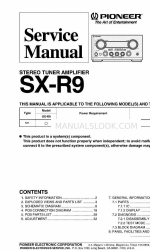 Pioneer SX-R9 Service-Handbuch