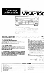 Pioneer VSA-1000 Manual de Instruções