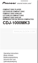 Pioneer CDJ 1000MK3 - Professional CD/MP3 Turntable Betriebsanleitung