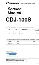 Pioneer CDJ-100S Manuale di servizio