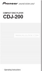 Pioneer CDJ-200 Operating Instructions Manual