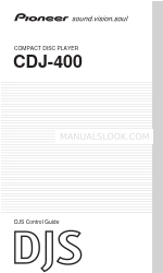 Pioneer CDJ-400 - Cd/Media Player Manuel de contrôle