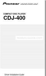 Pioneer CDJ-400 - Cd/Media Player Manuel d'installation du pilote
