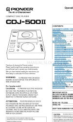 Pioneer CDJ-500II Operating Instructions Manual