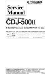 Pioneer CDJ-500II Servis Kılavuzu