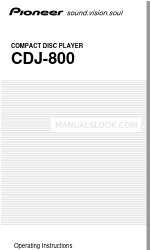 Pioneer CDJ-800 Operating Instructions Manual