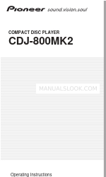 Pioneer CDJ-800MK2 Operating Instructions Manual