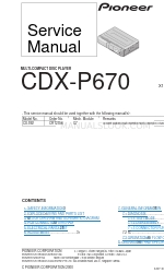 Pioneer CDX-P670X1N Manual de servicio