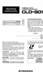 Pioneer CLD-901 Operating Instructions Manual