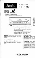 Pioneer CLD-97 Manual de Instruções