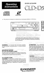 Pioneer CLD-DS04 Operating Instructions Manual