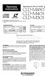 Pioneer CLD-M301 Operating Instructions Manual