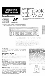 Pioneer CLD-V720 Operating Instructions Manual