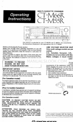 Pioneer CT-M55R Operating Instructions Manual