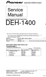 Pioneer DEH-1400 Service-Handbuch