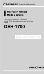 Pioneer DEH-1700 Operation Manual