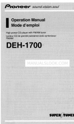 Pioneer DEH-1700 Manuale operativo