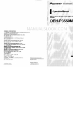 Pioneer DEH-P3550MP XM Operation Manual