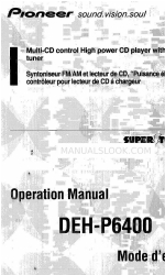 Pioneer DEH-P6400 Operation Manual