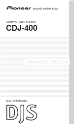 Pioneer DJS CDJ-400 Manual de controlo