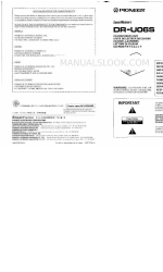 Pioneer DR-706S Operating Instructions Manual