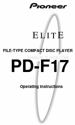 Pioneer Elite PD-F17 Operating Instructions Manual