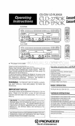 Pioneer LaserDisc CLD-1750K Manual de instrucciones