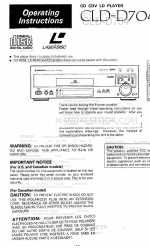 Pioneer LaserDisc CLD-D704 Manual de instrucciones