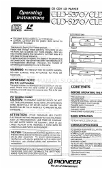 Pioneer LaserDisc CLD-S370 Manual de instrucciones