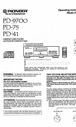 Pioneer PD-41 Operating Instructions Manual