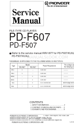 Pioneer PD-F507 Service Manual