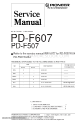 Pioneer PD-F507 Service Manual