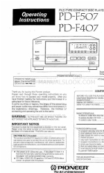 Pioneer PD-F507 Instrukcja obsługi