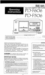 Pioneer PD-F606 Manual de Instruções