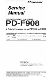 Pioneer PD-F908 Service Manual