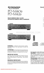 Pioneer PD-M406 取扱説明書