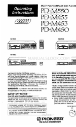 Pioneer PD-M453 Manual de instrucciones