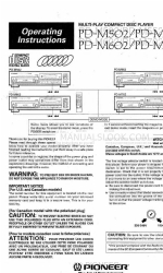 Pioneer PD-M502 Operating Instructions Manual