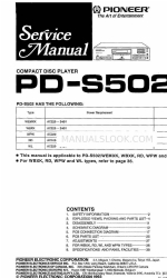 Pioneer PD-S502 Service-Handbuch