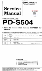 Pioneer PD-S504 Service Manual