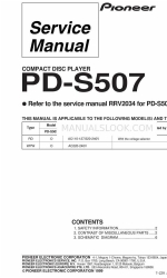 Pioneer PD-S507 Manual de servicio