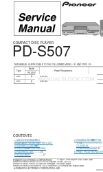 Pioneer PD-S507 Service Manual