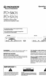 Pioneer PD-S701 Manuel d'utilisation