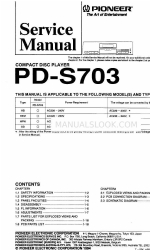 Pioneer PD-S703 Service Manual