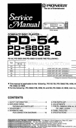 Pioneer PD-S802 Manuale di servizio